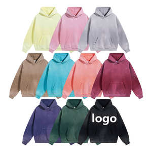 Nueva Sudadera ligera de algodón 100% para hombre, impresión Digital totalmente personalizable, logotipo propio, varios colores, teñido liso para invierno - Product Image 2