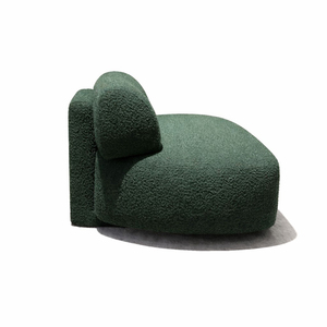 Sillón Redondo Contemporáneo - Sillón de Diseño sin Brazos con Tela Bouclé para Sala de Estar, Villas y Proyectos Hoteleros, Fábrica en Vietnam - Product Image 2
