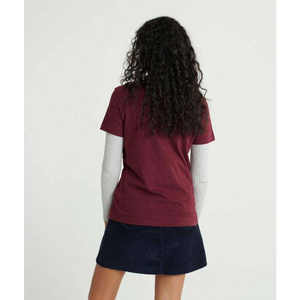 T-shirt en coton marron pour femme, col rond, manches courtes, basique, uni, décontracté - Product Image 2
