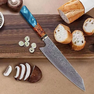 Couteau de Chef Artisanal Premium LEGACY BLADES en Acier Damas 67 Couches VG10, Manche en Bois et Résine, Ambidextre, Écologique, Compatible Lave-Vaisselle - Product Image 6