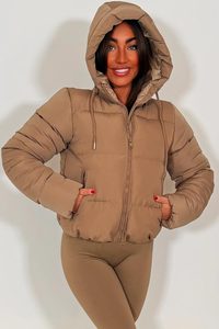 Chaqueta Corta Acolchada Premium para Mujer, Ropa Casual de Exterior Personalizada, Cortavientos con Cierre de Cremallera y Bolsillos Laterales - Product Image 2