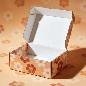 Boxit.pk Custom <b>Brown</b> Kraft Corrugated Gift Packaging <b>Box</b> with Spot UV Matt Lamination & 4C Printing Recycled Materials - Product Image 5