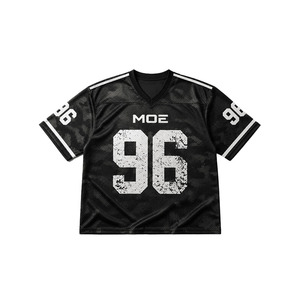 Maillot de football américain vintage unisexe personnalisé avec impression par sublimation effet vieilli – Vente en gros, T-shirt oversize tendance, OEM, pour usage quotidien - Product Image 4