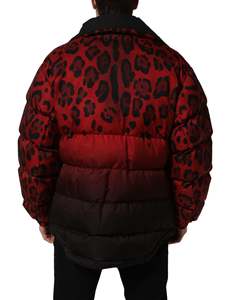 Men’s Premium Leopard Print Puffer <b>Jacket</b> For Winter Custom Wear For Men's Windproof <b>Zipper</b> Closure Side <b>Pockets</b> Men's Coat - Product Image 2
