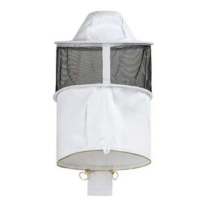 Voile d'apiculteur blanc avec filet en maille et sangle réglable en polyester, coupe standard pour une protection optimale - Product Image 5