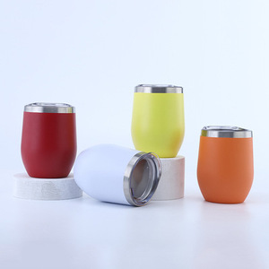 Peakspring Vente en gros Gobelet isotherme sous vide à double paroi en acier inoxydable 12 oz sans pied pour vin, avec revêtement en poudre - Product Image 4