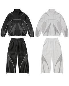 2026 Unisex Sporty Tracksuit Set Full Sleeve Stand Sublimation Tracksuit Set 100% Nylon Breathable Polyester Jacket <b>Pants</b> Adult - Product Image 1