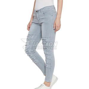 Nouveau style de pantalon en jean pour femme, usage extérieur, meilleure qualité, couleur unie, prix abordable - Product Image 3