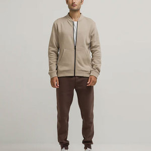 Hot Selling Customized Solid Color Bomber <b>Jackets</b> <b>Long</b> Sleeve Rib Cuff Winter Clothing <b>Men</b> Bomber <b>Jackets</b> - Product Image 3