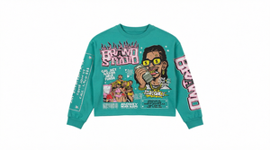 <b>Men's</b> Long Sleeve Crewneck Sweatshirt With Bold Graphic Print Street Style Design Regular Fit O-Neck - Product Image 4