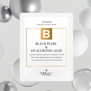 [ROOICELL] Masque en tissu Eterno Black Pearl & Acide Hyaluronique K-Beauty Hydratant 25ml 10 Masques Ampoule - Product Image 4