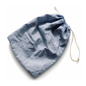 Pochette cosmétique personnalisable en lin style vintage avec cordon de serrage, 100 % écologique, motif imprimé fruits, logo brodé, fermeture à cordon - Product Image 1