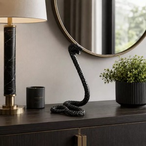 Sculpture de serpent cobra faite à la main, décoration de table, figurine animale traditionnelle pour le salon - Product Image 5
