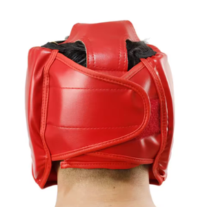Casque de boxe en PU rouge avec masque facial protecteur HW-BHG-001 pour l'entraînement, le sparring, le MMA, le Muay Thai, le Taekwondo, unisexe, jeunes, débutants HAWK - Product Image 5