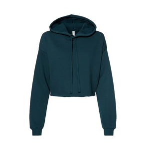 Meilleure vente Haut court à manches longues de couleur unie pour femmes pull à capuche brodé personnalisé pour l'hiver - Product Image 4