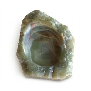 Cendrier en Onyx Vert Poli Style Libre, Finition Marbre Véritable, Couleur et Logo Personnalisables, pour Salons, Hôtels, Formes Variées - Product Image 1