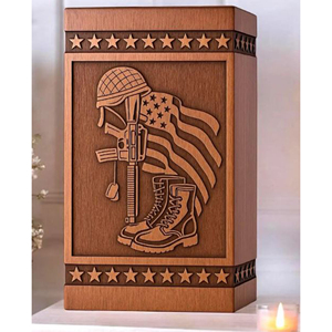 Wooden Urn Box with Magnetic Closure Artistic Wooden Cremation Urn for <b>Memorial</b> Gift urn by AYAANS - Product Image 2