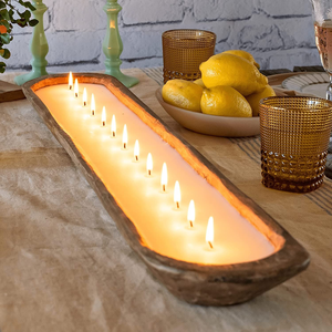 Cuenco de Madera Ecológico para Velas, Decoración del Hogar, Cuenco para Velas de Mesa, Precio Más Bajo - Product Image 1