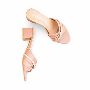 Sandales à talons roses FR8279 Pantoufle formelle avec un design élégant - Product Image 1