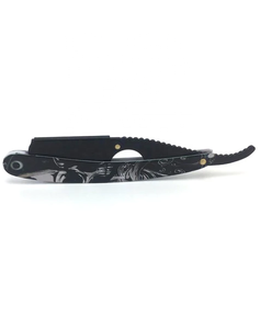 High Quality German Stainless Steel <b>Men's</b> Beard Shaving Razor Cut Throat Design with Wooden Handle shaving razor for sale - Product Image 5