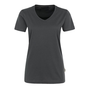 T-shirt de sport respirant à col en V 100 % coton personnalisé avec logo, idéal pour l'été, écologique, à séchage rapide, pour femme, vente en gros - Product Image 5