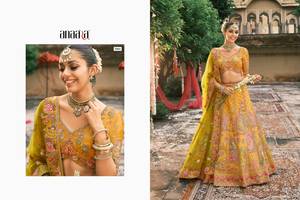 Indian Bridal Wear Velvet Collections for Bride with Zarkhan Work by Fabzone Model FZBELLA - Product Image 1