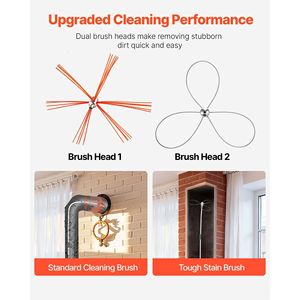 Kit de Limpieza de Chimeneas Extensible de 23 Pies con Cabezales de Cepillo Dobles, Accesorios para Chimeneas - Cepillo para Limpiar Chimeneas - Product Image 2