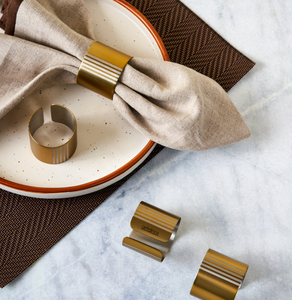 แหวนรองผ้าเช็ดปากทองเหลืองทำมือ สำหรับตกแต่งโต๊ะงานแต่งงาน ดีไซน์โบฮีเมียนทันสมัยแบบใหม่ - Product Image 1