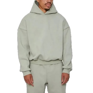 Sudadera con capucha de gran tamaño personalizada de peso pesado 500 GSM/600 GSM 2025 100% algodón hombro caído diseño de cremallera de alta calidad estampado polar - Product Image 4