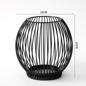 Black Metal <b>Lantern</b> <b>Candle</b> Holder Eco-Friendly Handmade Home Decoration Durable Wire Cage Design <b>for</b> Christmas Easter Birthday - Product Image 5