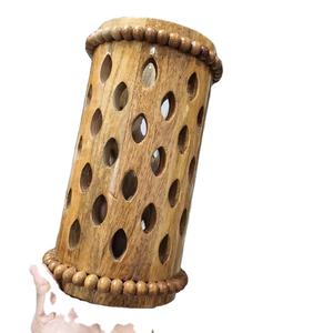 Pantalla de Lámpara Decorativa de Madera Hecha a Mano, Cubierta de Linterna de Madera Maciza Rústica para Decoración del Hogar, Dormitorio, Sala de Estar - Product Image 2