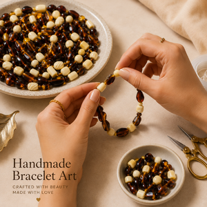 Decorative Brown Plain Glass Loose Beads Mixed Shape and Size Strand for DIY <b>Bracelet</b> Necklace | <b>Anklet</b> Earrings and Art Craft - Product Image 3