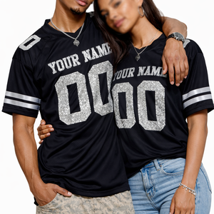 Jersey de Fútbol Americano Personalizado 2026 con Pedrería Negra, Uniforme de Equipo Sublimado, Ropa Deportiva al Por Mayor, Fabricante OEM, EE. UU. - Product Image 5