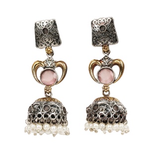 ต่างหูโมนาลิซาแบบหินจุมก้า ต่างหูวินเทจโบราณ ต่างหูทองวินเทจหรูหรา ขายส่ง - Product Image 1