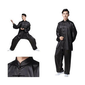 Uniforme de Kung Fu noir personnalisé pour étudiants, 100% coton respirant, vêtements d'entraînement d'arts martiaux, logo personnalisé, uniforme de Kung Fu - Product Image 5