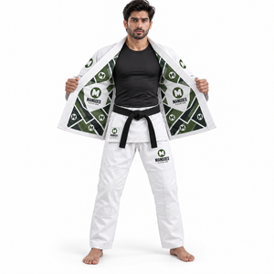 Kimono de Jiu-Jitsu Brésilien Unisexe (BJJ Gi) 400g Tissage Perlé 100% Coton avec Patch Personnalisé Léger et Respirant pour l'Entraînement - Product Image 1