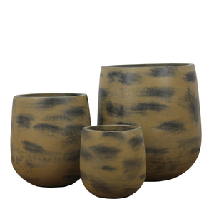 Ensemble de pots à fleurs en béton rustiques, classiques et antiques, durables, légers, pour plantes d'extérieur - Product Image 1