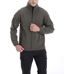 Men's New 2024 Soft <b>Jacket</b> Custom logo Soft Shell Waterproof Windproof Windbreaker Men <b>Fleece</b> <b>Lined</b> Polyester Softshell <b>Jacket</b> - Product Image 4