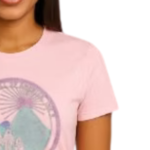 เสื้อยืดโลโก้ทรงกลมสีชมพูสำหรับผู้หญิง ลำลอง สตรีทแวร์ สวมใส่สบาย แฟชั่นไลฟ์สไตล์ เสื้อผ้าชั้นนำ - Product Image 3