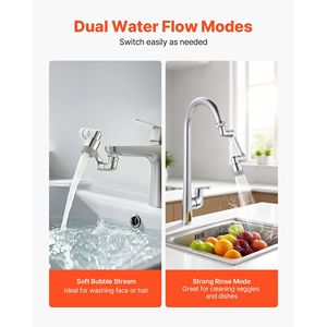 Universal 1080 grados giratorio extensión grifo aireador Splash filtro girar brazo robótico - Product Image 3