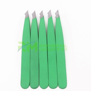 RMI Matt Silver Tip And Green Eyebrow Tweezer Combo Point Set - Product Image 5