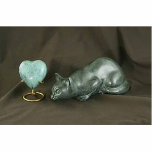 Aluminium <b>Cat</b> <b>Urn</b> for Ashes Fancy Modern Style Pet Cremation <b>Cat</b> Shape Memorable <b>Urn</b> Hot Selling Cheap Wholesale Cremation <b>Urns</b> - Product Image 1