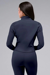 <b>Women's</b> Full Zip Quick Dry Four-Way Stretch Eco-Friendly Spandex/Polyester Slim Fit Workout Gym Yoga <b>Running</b> Training Sportswear - Product Image 2