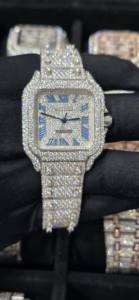 Montre mécanique de luxe automatique 36MM édition limitée, style Hip Hop, avec testeur de diamant intégré, sertie de moissanite VVS de qualité diamant, de la marque Buss. - Product Image 2