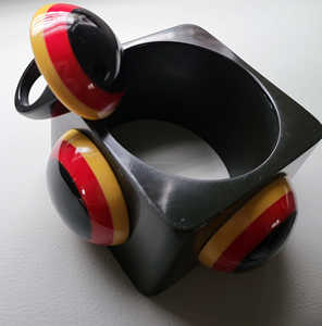 Highly Polished Customized Handcrafted Cufflink Vintage Style Fashion <b>Resin</b> Joint Bangle for Women From India - Product Image 3