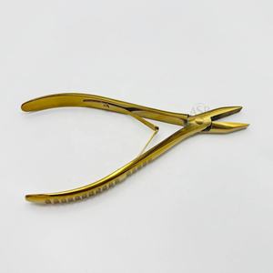 Alicates de presión de microcuentas de calidad superior de 7 pulgadas, herramienta de extensiones de cabello de nariz plana chapada en oro, herramienta de extensión de cabello de grado de salón - Product Image 1