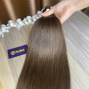 Extensiones de Cabello Virgen al Por Mayor de Vietnam, Color Castaño Oscuro, Puntas Completas, Sin Sintético - Product Image 4