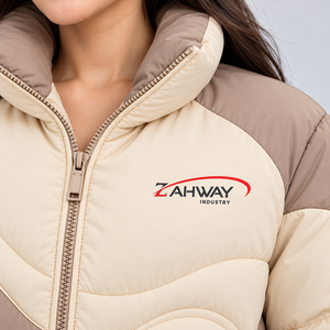 Chaqueta Acolchada de Moda para Mujer, Abrigo de Invierno Cálido con Cierre Completo, Cuello Alto, Ropa Exterior Informal con Logotipo Personalizado - Product Image 6