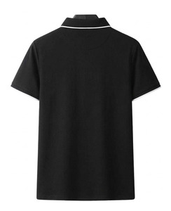 เสื้อโปโลผู้ชาย แขนสั้น ผ้าถัก ระบายอากาศดี สำหรับฤดูร้อน ปกคอปก ปักโลโก้ สีดำ ใส่ได้ทั้งชายและหญิง - Product Image 5
