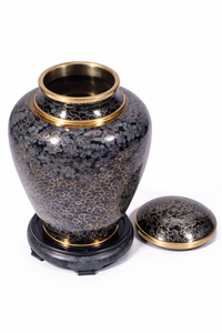 Urna Funeraria de Latón con Diseño Floral Cloisonné Estilo Americano, Color Personalizado, para Cenizas Humanas, con Corazón Conmemorativo, Venta al Por Mayor - Product Image 2